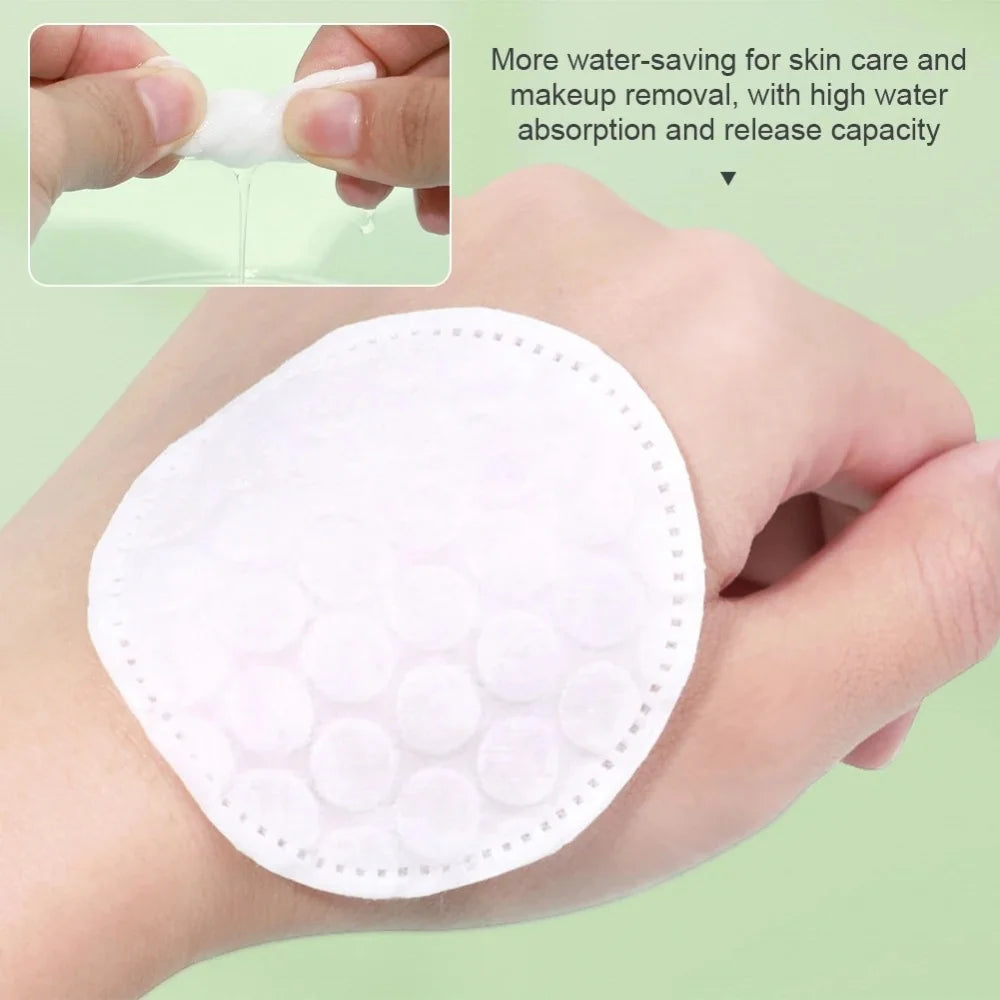 100/200pcs Soft Round Cotton Pad With Double-sided Texture Daily Facial Cleaning Makeup Removal Skin Care For Home And Travel Us