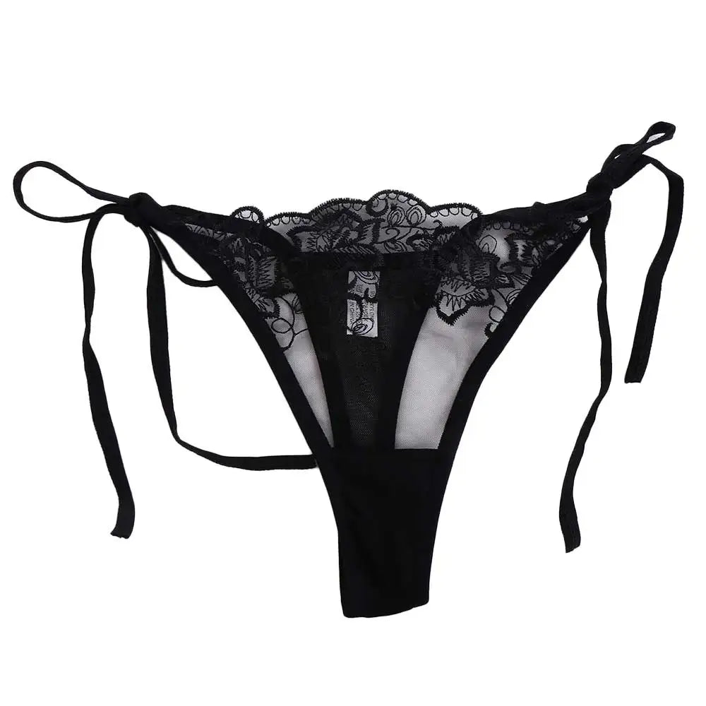 Ladies Women Embroidery Transparent Lingerie Lace Panties Underwear Panty Brief