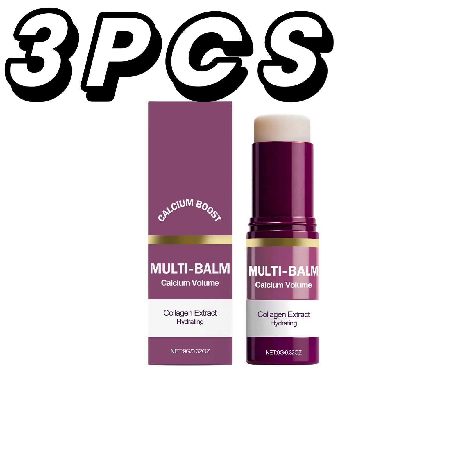 Calcium Volume Multi Balm Korean Skincare Stick Face & Eye Cream Collagen Deep Moisturizing Anti-Wrinkle Suitable for Pre Makeup