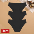 3PCS Seamless Ice Silk Panties for Women Sexy Low Rise Briefs Female Ultra Thin No Trace Underwear Ladies Breahtbale Lingerie